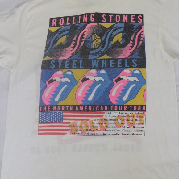 Vintage ROLLING STONES Steel Wheels Tour 1989 Tee - Picture 6 of 8